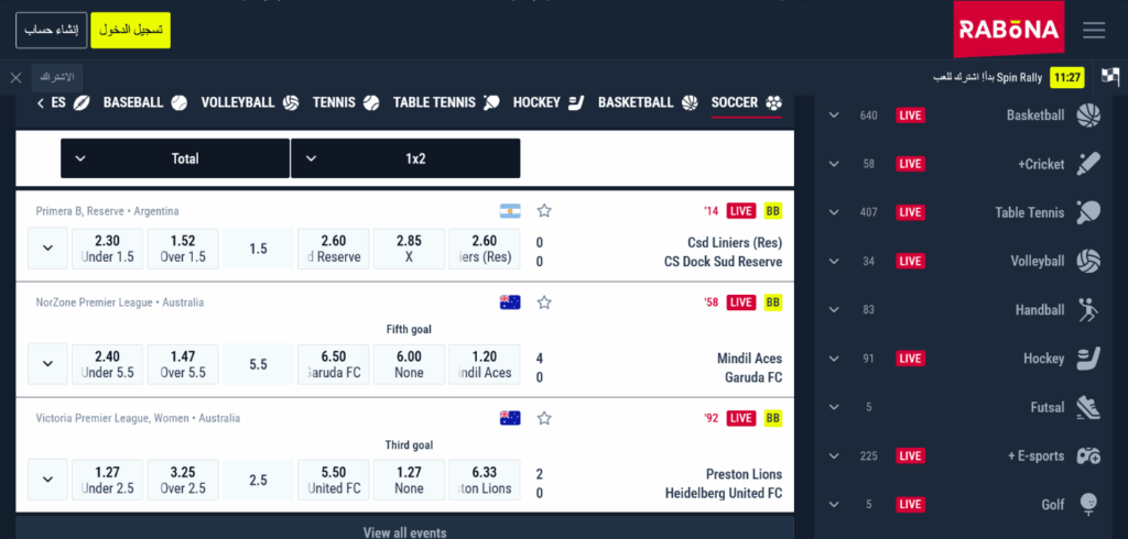 Jordan Rabona betting