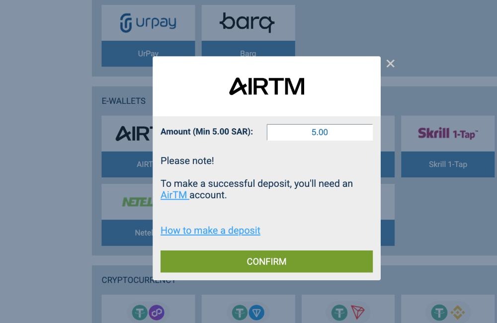 5 SAR using AirTM